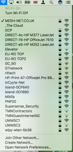 Wifi settings list